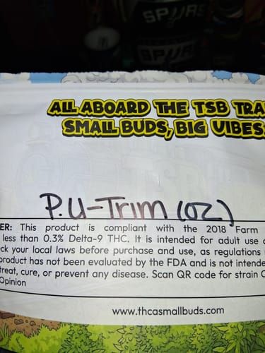 Customer photo review of Purple Urkle THCA Trim