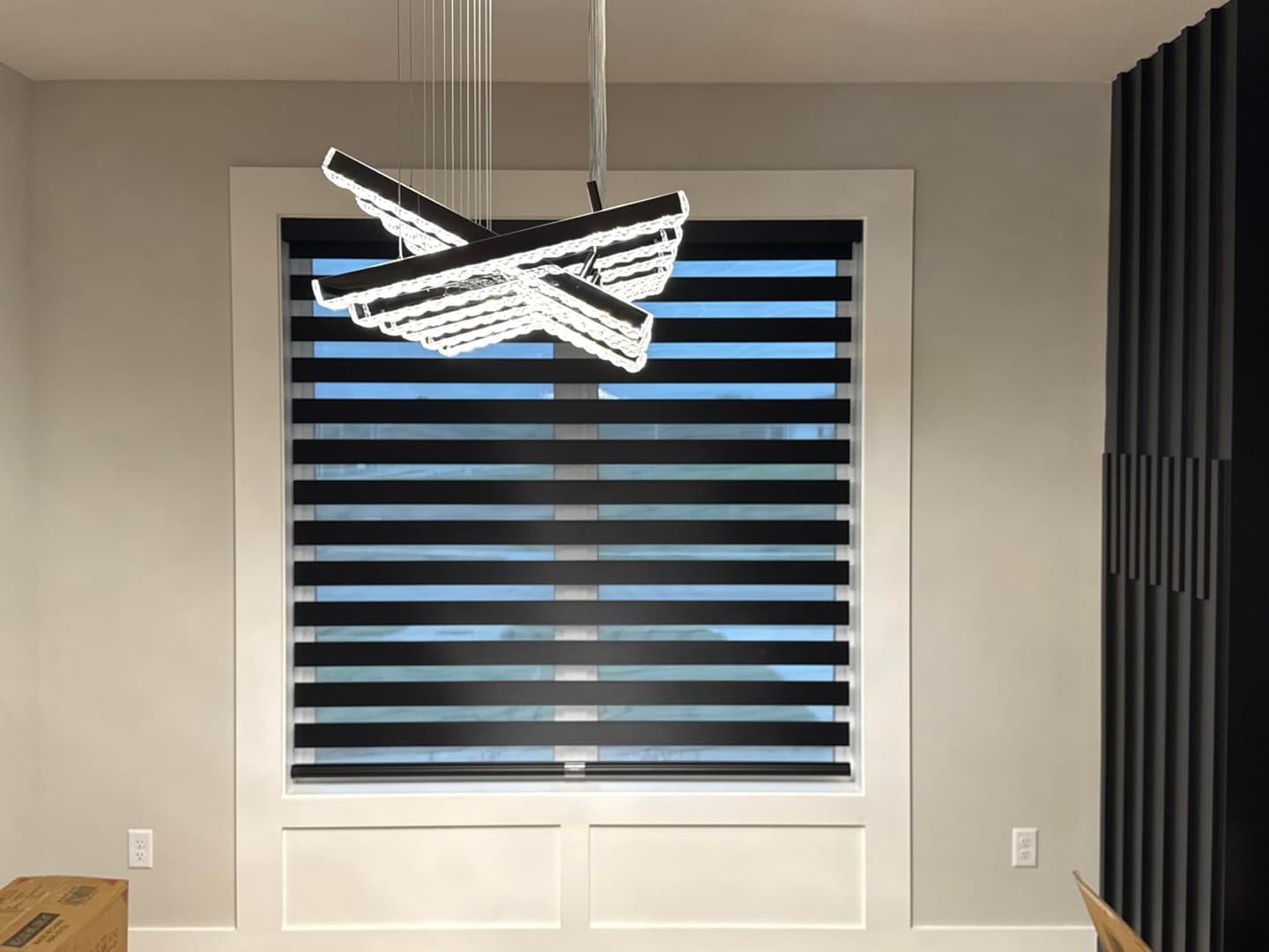 Customer photo review of Custom Dual Layer Zebra Shades