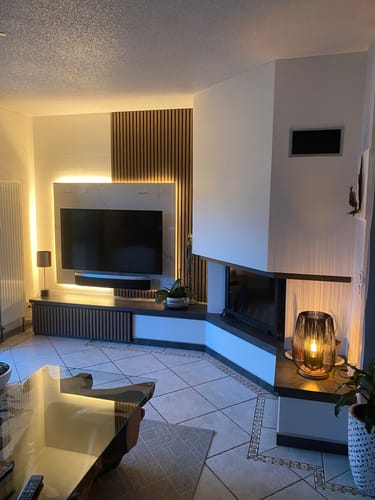 Customer photo review of Panneau PVC Effet Marbre Blanc – Étanche Salle de Bain / Douche