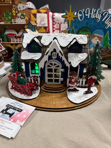 Customer photo review of Christmas Santa’s House decoration svg laser cut file