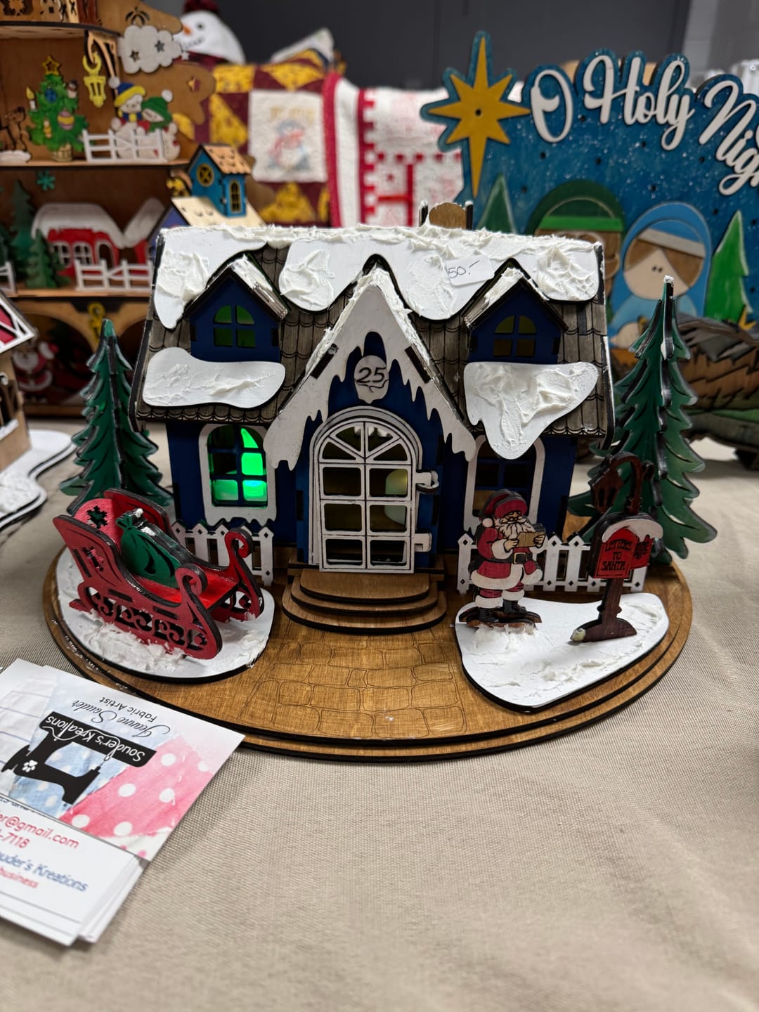 Customer photo review of Christmas Santa’s House decoration svg laser cut file