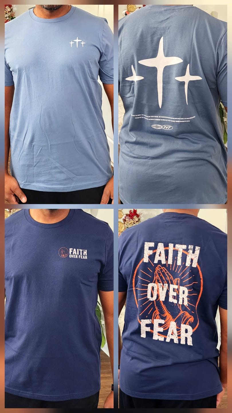 Customer photo review of Faith Over Fear Shirt