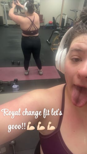 Customer photo review of Vivid Strappy Sports Bra