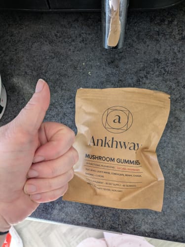 Customer photo review of Mushroom Gummies