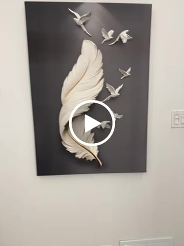 Customer video review of WHITE DOVE FEATHER CANVAS