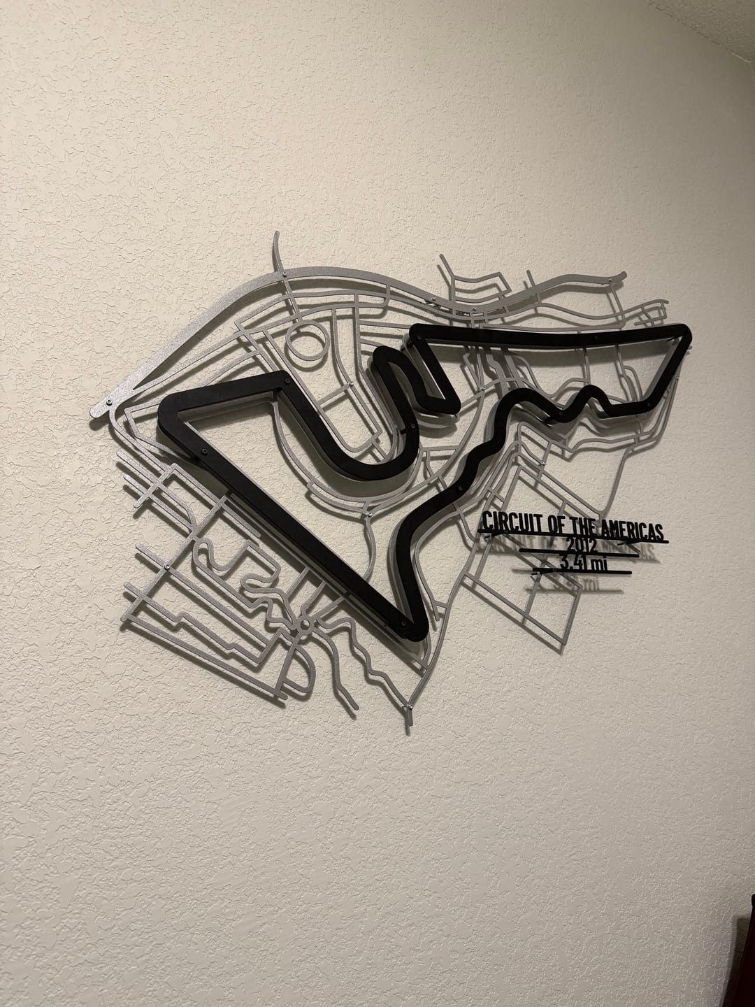 Customer photo review of Circuit of America COTA Metal Wall Art
