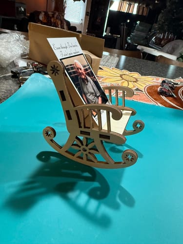 Customer photo review of Personalized Memorial Crochet Doll Keepsake with LED Display Box & Photo Card