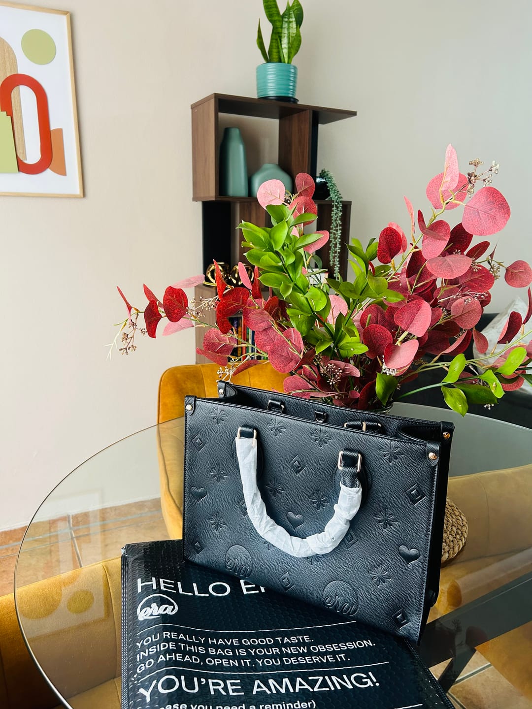 Customer photo review of The Carryall Icon Tote