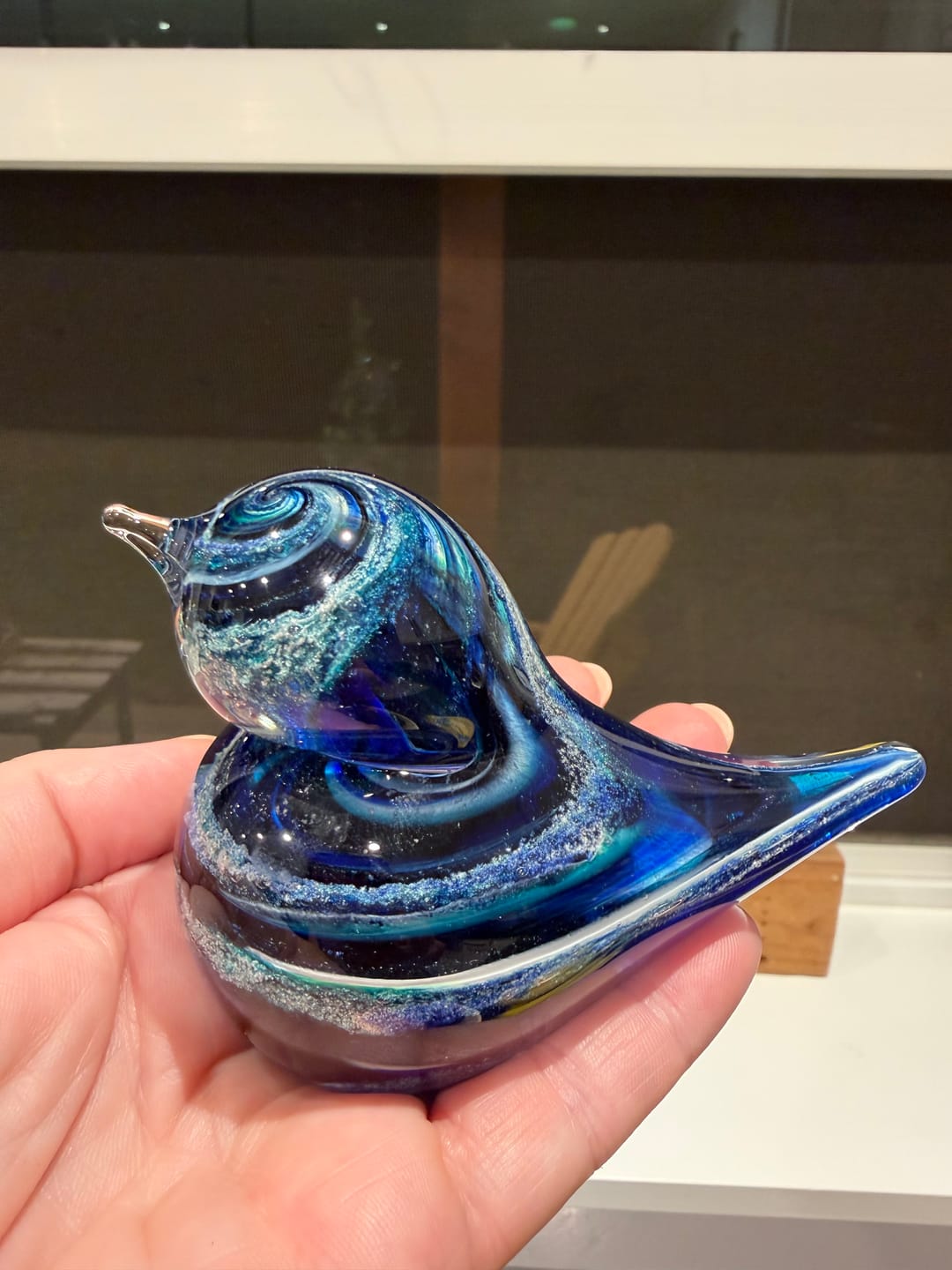 Customer photo review of Colorful Glass Birds with Cremation Ash