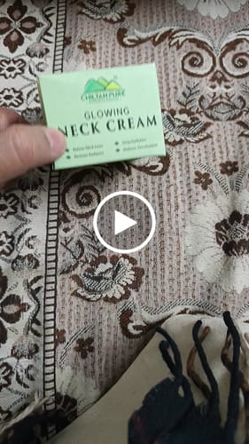 Customer video review of Glowing Neck Cream – Evens Skin Tone, Restore Radiance & Reduce Blemishes