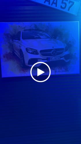 Customer video review of Dein Auto als Kunstwerk – mit Live-Vorschau, als Poster oder Leinwand