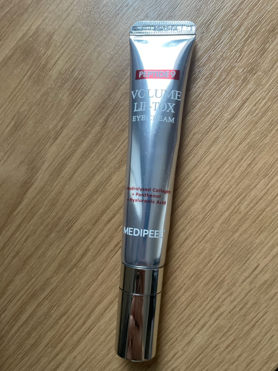 Customer photo review of Intensīvs masāžas krēms ādai ap acīm ar liftinga efektu Medi-Peel Peptide 9 Volume Lif-Tox Eye Cream