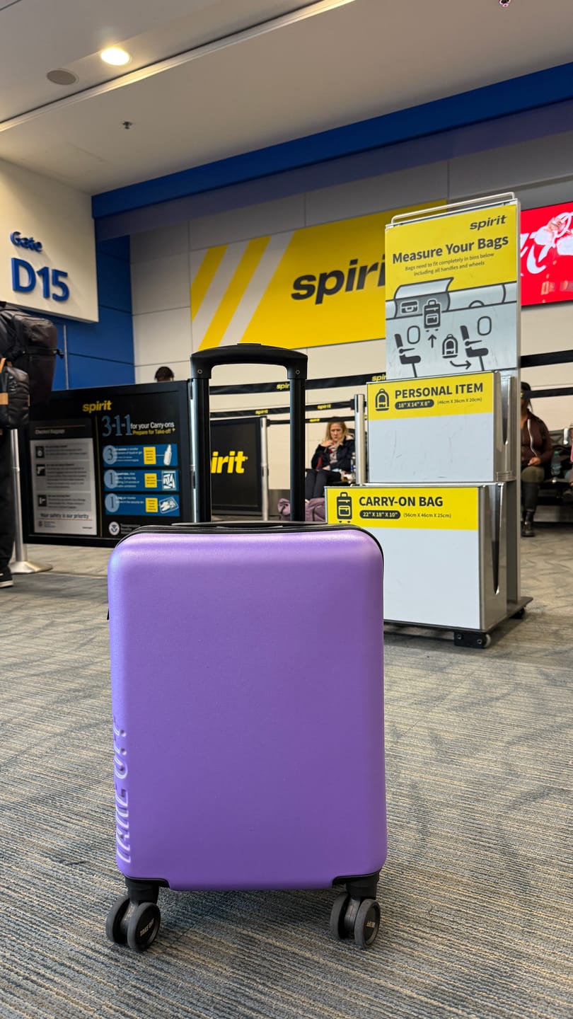 Customer photo review of Personal Item Suitcase 3.0+ (GREEN Tab)