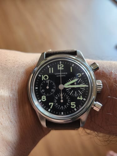 Customer photo review of Longines Heritage Automatic Chronograph Men's 41mm Watch L2.816.4.53.4