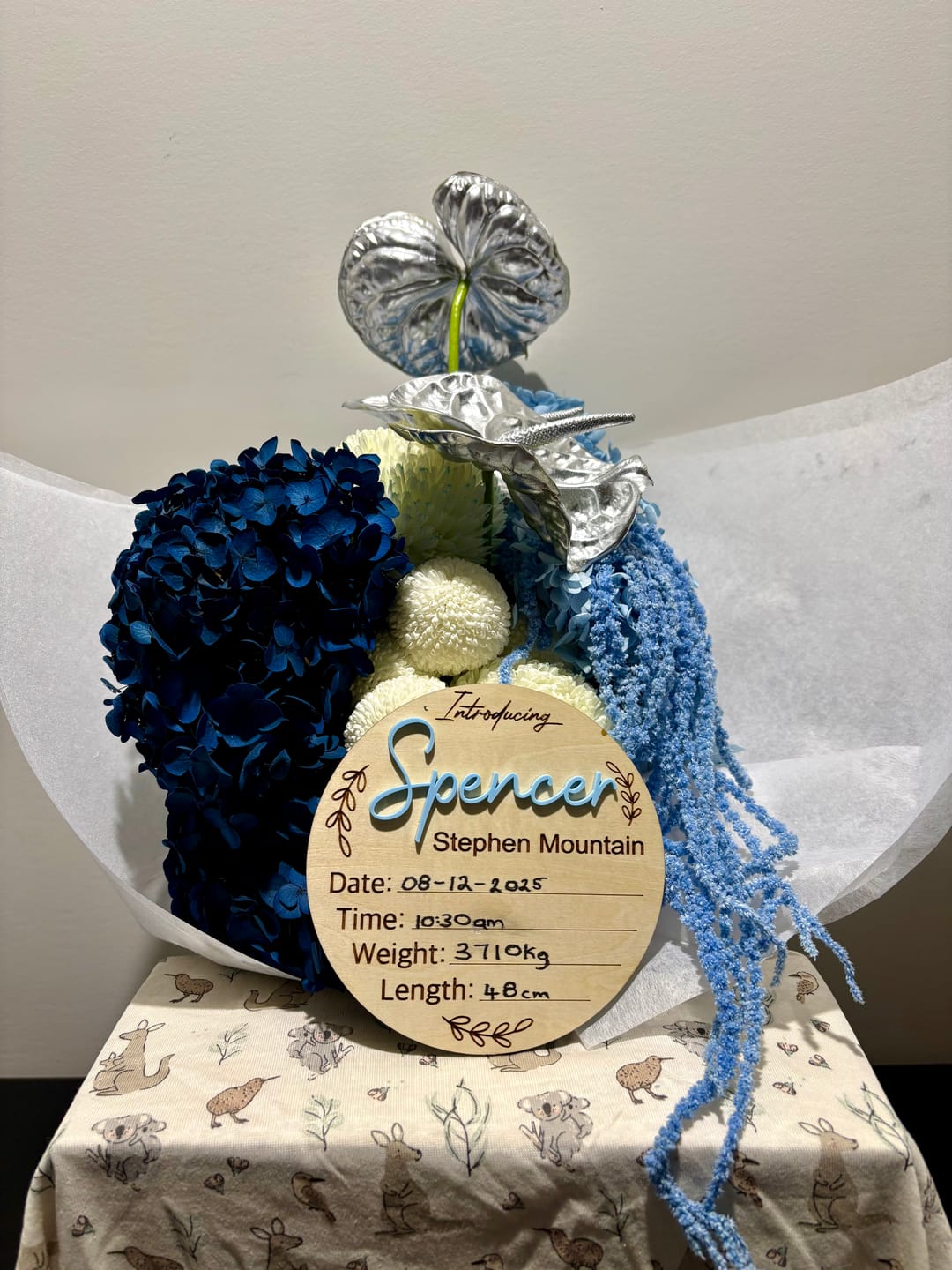 Customer photo review of Personalised Birth Announcement Plaque | Custom Birth Baby Announcement