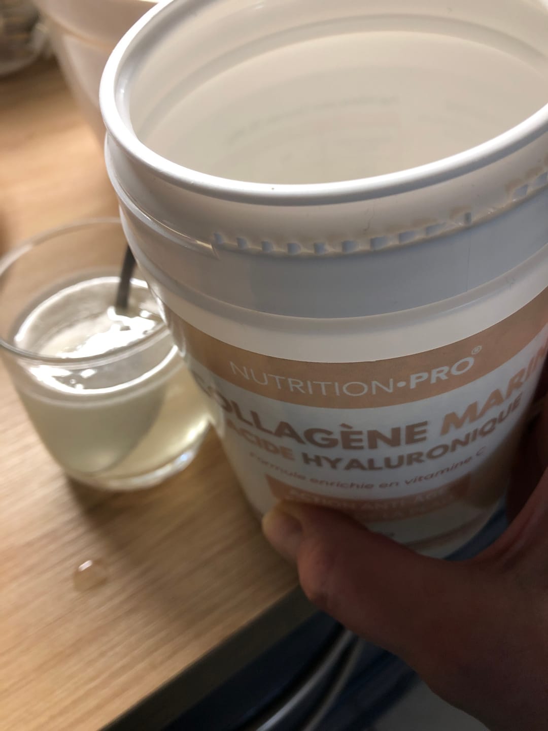 Customer photo review of COLLAGÈNE MARIN NATICOL® / ACIDE HYALURONIQUE (EN POUDRE) - 300G