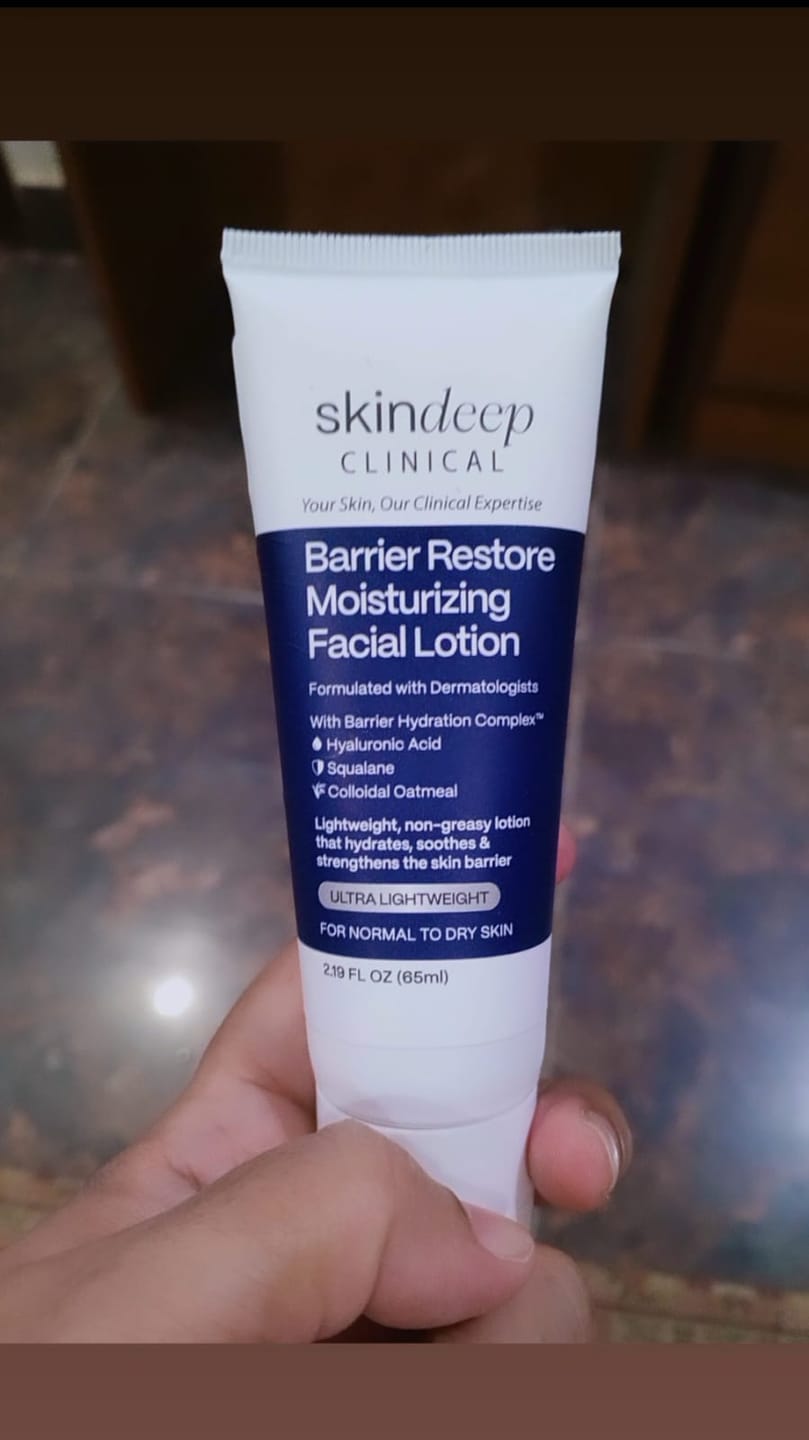Customer photo review of Barrier Restore Moisturizing Facial Lotion