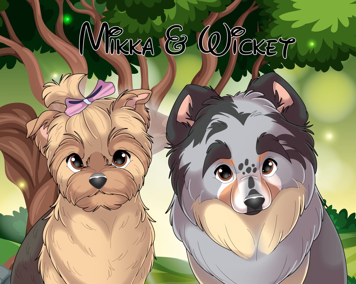 Customer photo review of Disneyfy Pet Cartoon Hand Drawn Portrait