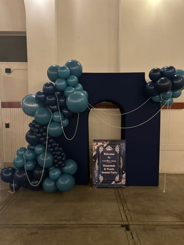 Customer photo review of 6.5x7.2ft Black Arc de Triomphe Party Backdrop Stand