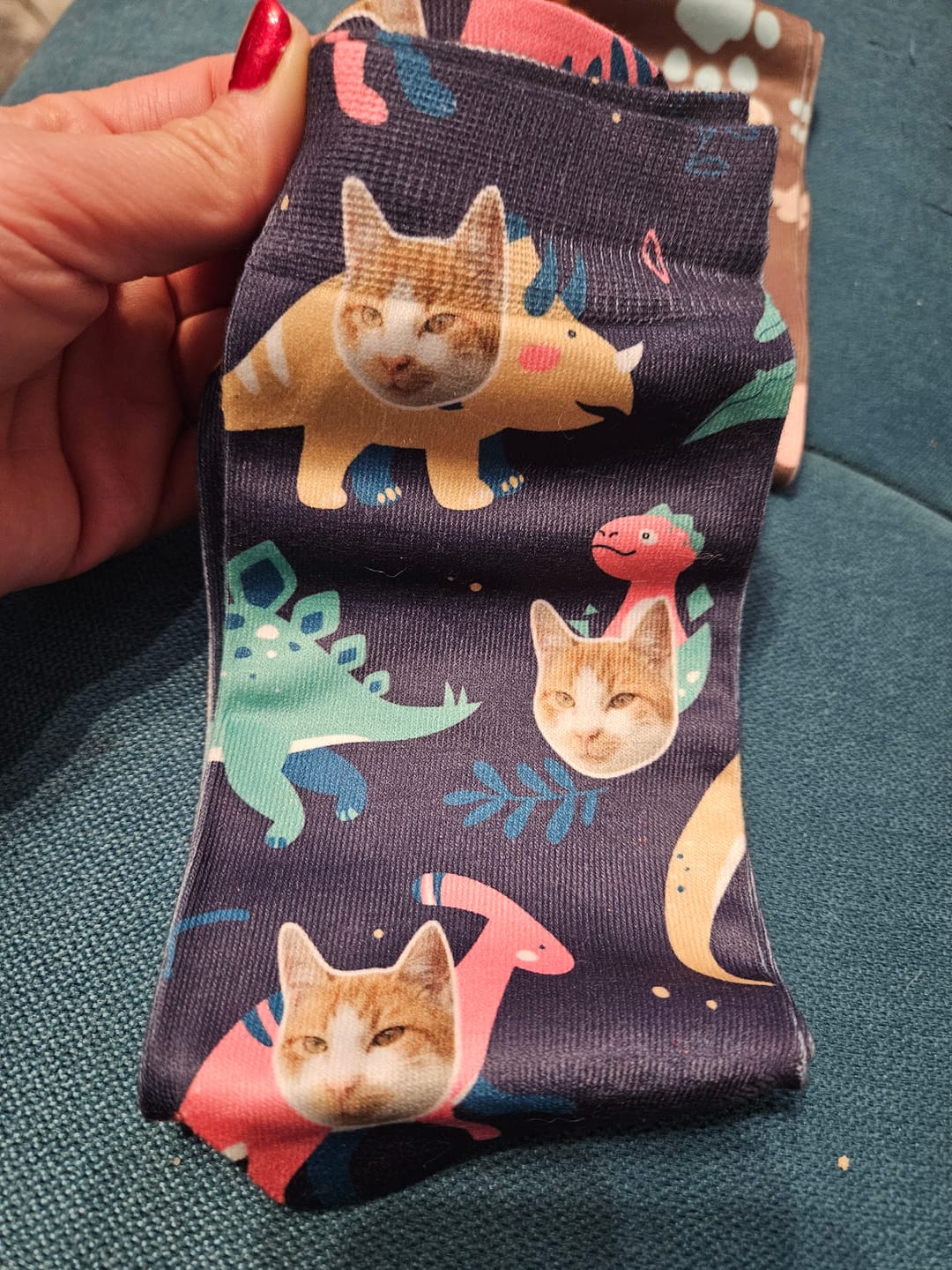 Customer photo review of Персонализирани Котешки Чорапи