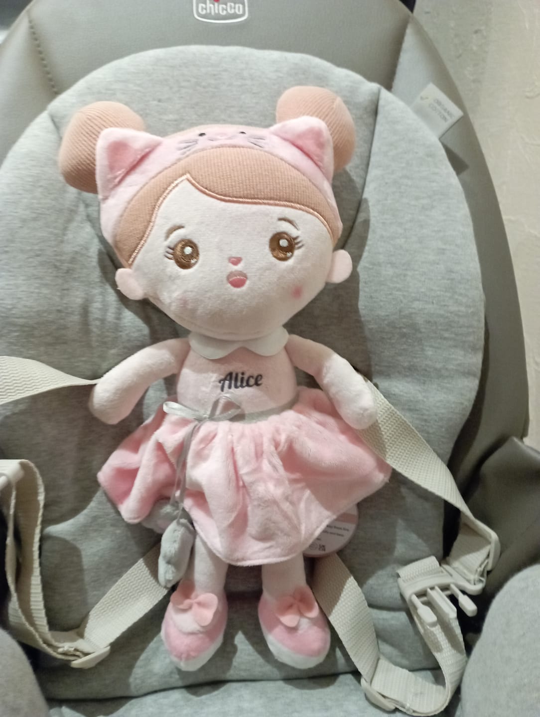 Customer photo review of Personnalisée Poupée en Peluche avec Yeux Ouverts de Chat Rose