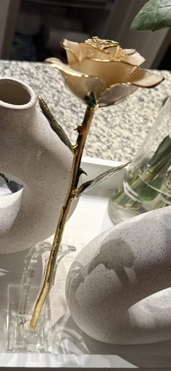 Customer photo review of 24k Gold Dipped Rose