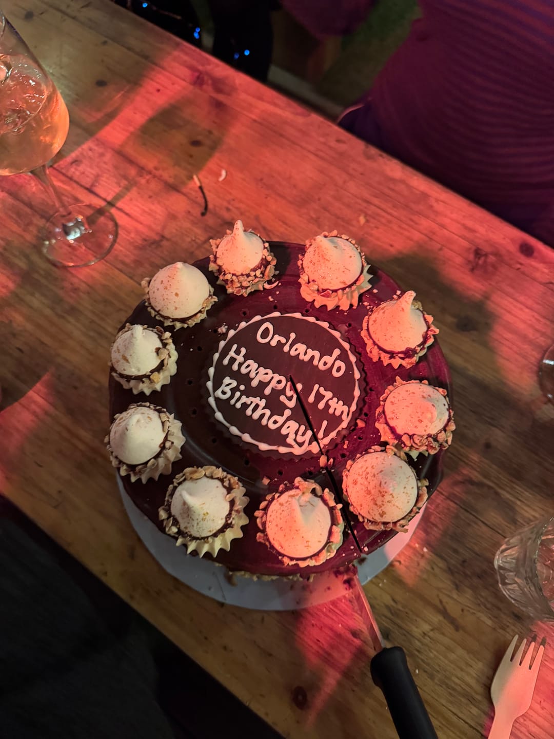 Customer photo review of Ferrero Rocher Cake