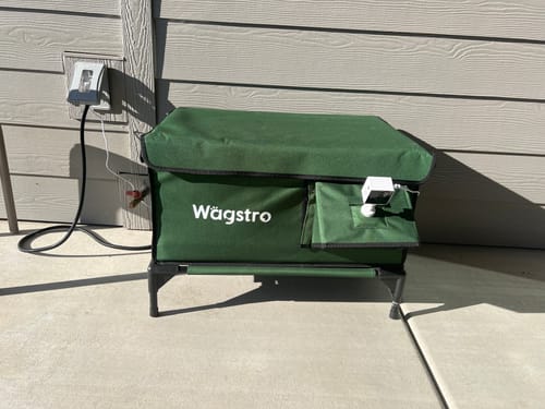 Customer photo review of AllGuard Outdoor Heated Cat House – Forest Green
