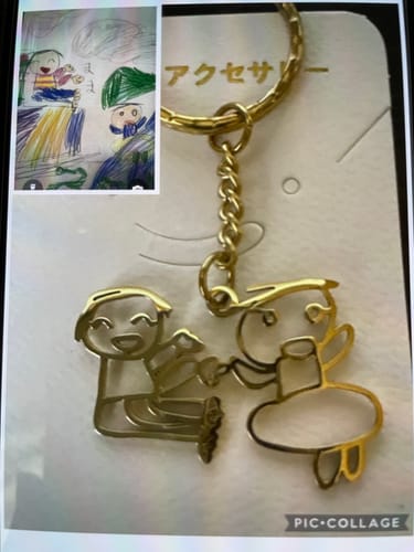 Customer photo review of 【11/1～11/9までの期間限定】お絵描きが素敵なアクセサリーに大変身♪お絵描きアクセサリー