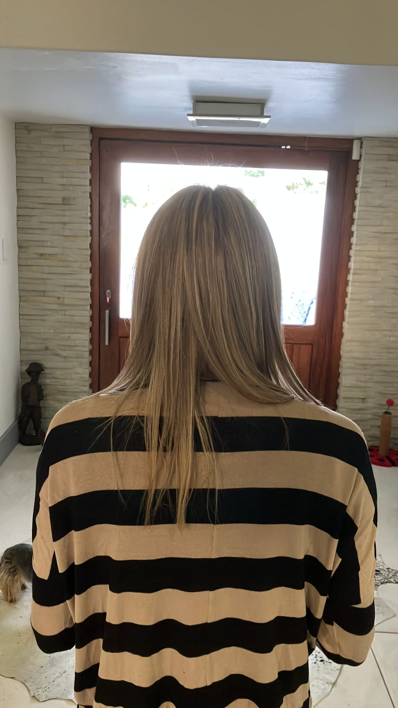 Customer photo review of Inoar Japanese Silk Aftercare Mask 300g - Hydrating Hair Treatment