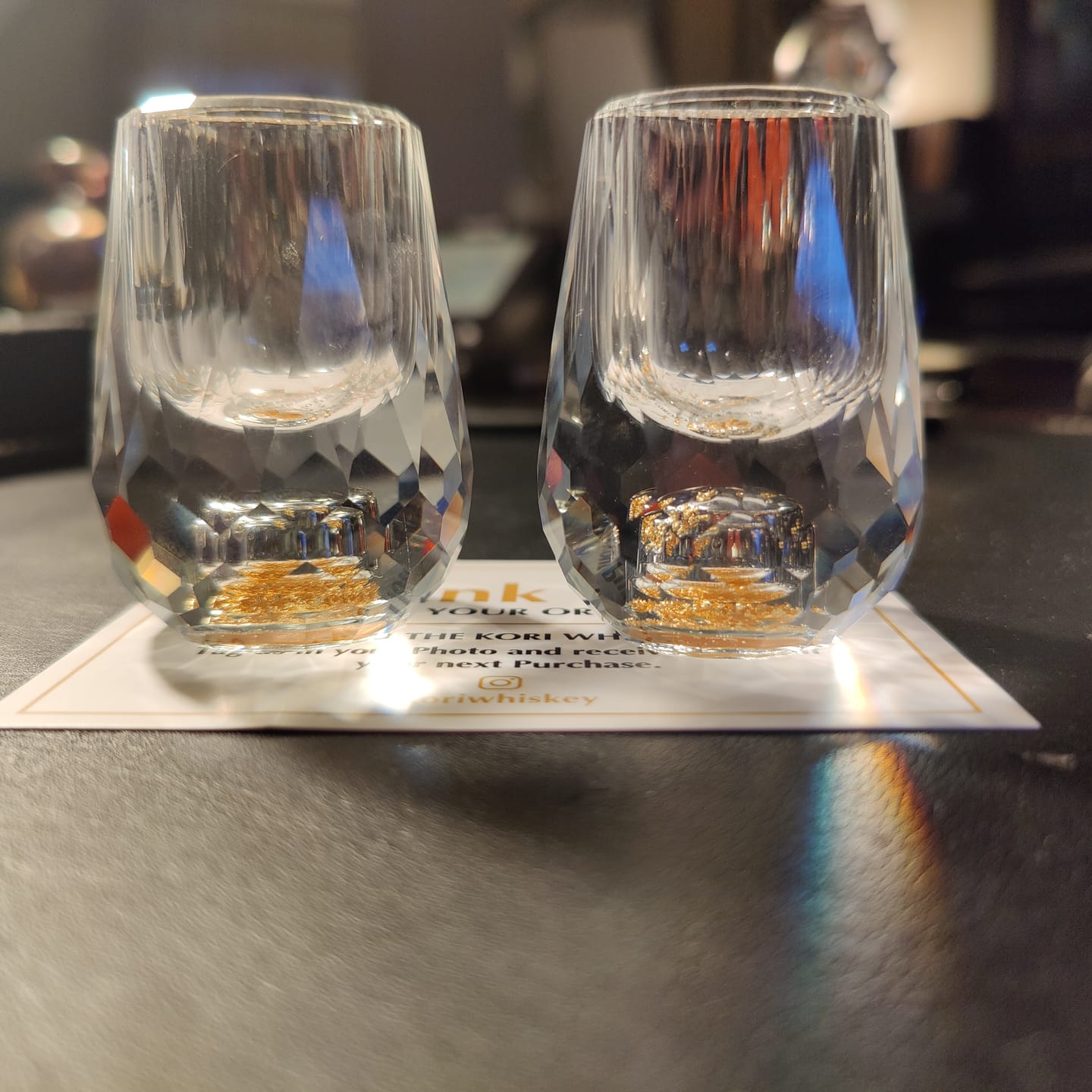 Customer photo review of Kin – Japanese Gold Foil Glass (1+1 Free)