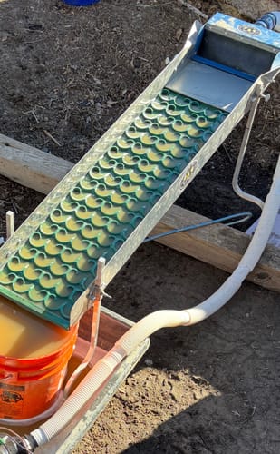 Customer photo review of 10X47 Sluice Box with Dream Mat | Gold Prospecting Equipment