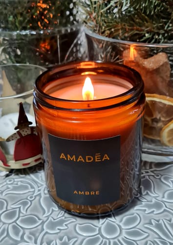 Customer photo review of Candela profumata e mangiaodori - "Ambrè"