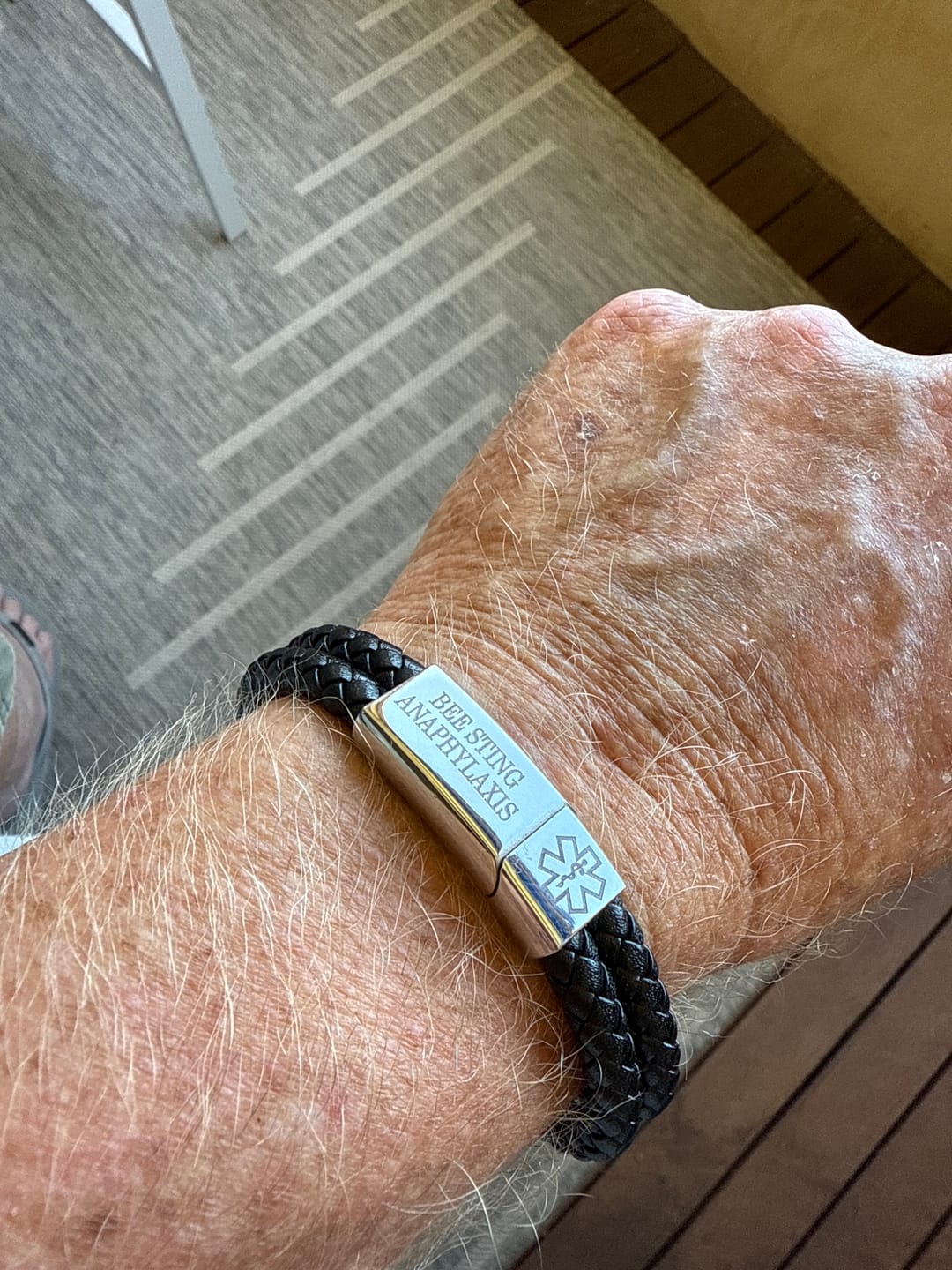 Customer photo review of DuoLuxe Medical ID Bracelet