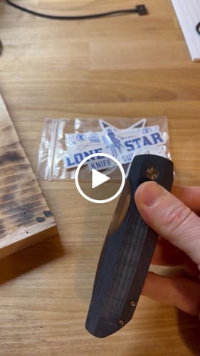 Customer video review of Vero Synapse Design – Blue Linen Micarta Handle, MagnaCut Blade – Made in USA (VERO1210-LTD BLUE LINEN MIC)