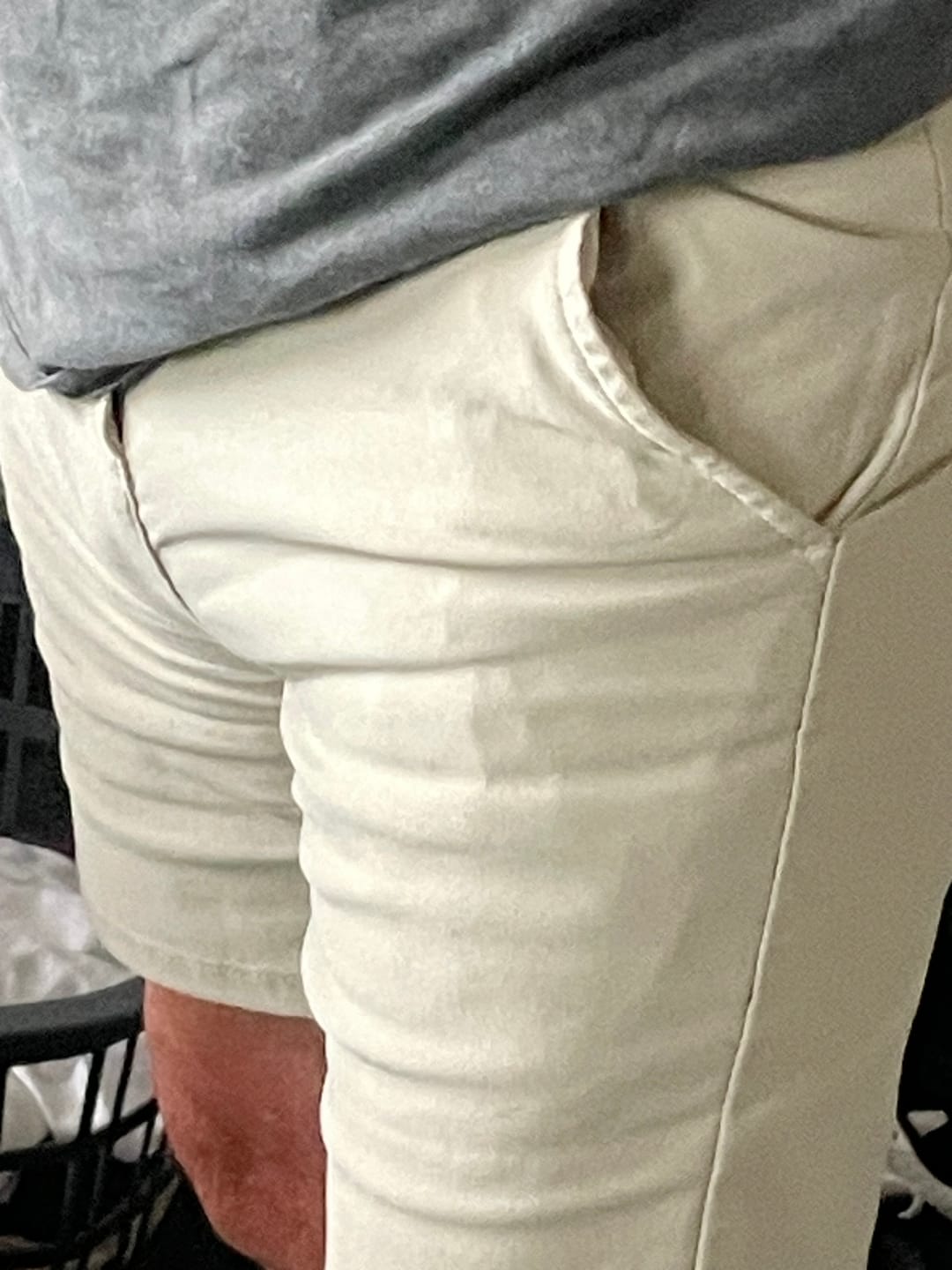Customer photo review of Ultra-Stretch 7" Chino Shorts - Cream