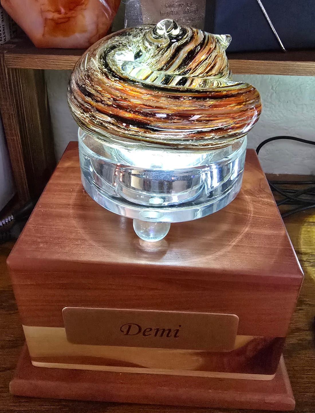 Customer photo review of Sleeping Cat with Infused Cremation Ashes