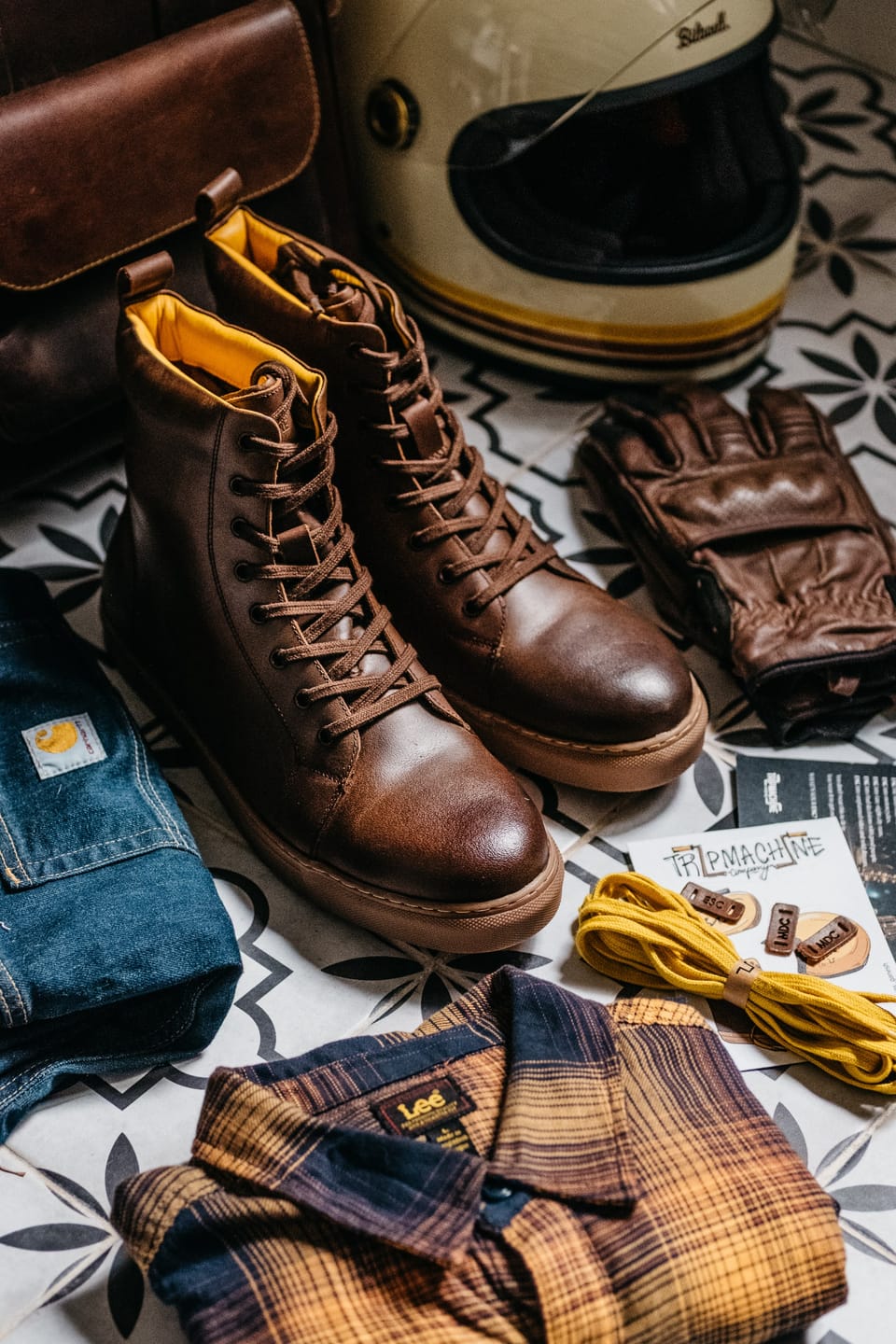 Customer photo review of esc: men's riding sneakers mocha