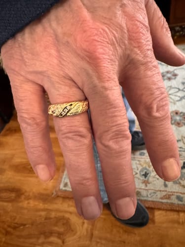 Customer photo review of Triple Diamond - Black Hills Gold Mens Ring