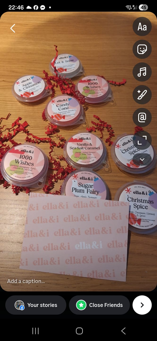 Customer photo review of Vanilla & Sea Salt Caramel Gel Melt