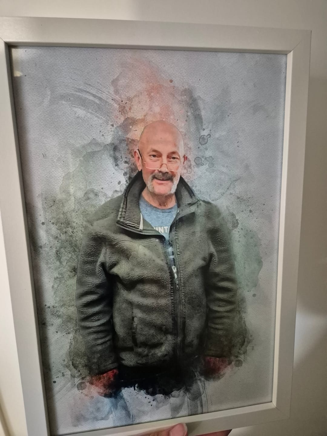 Customer photo review of Watercolor Custom Portrait