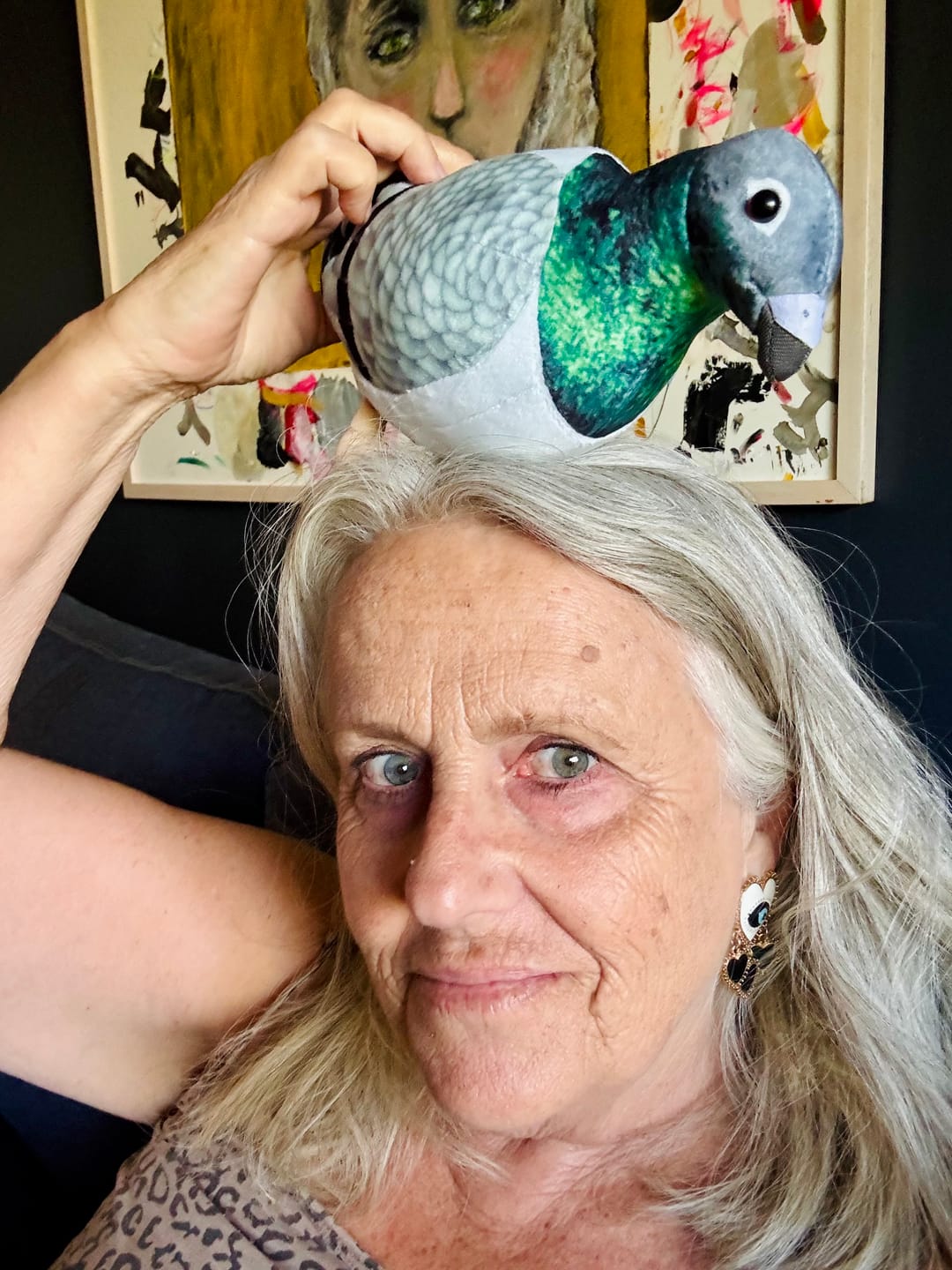 Customer photo review of Common Pigeon Bird Soft Stuffed Plush Toy