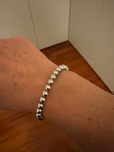 Customer photo review of Bracciale a Palline 6 mm – Oro Giallo, Oro Bianco o Oro Rosa