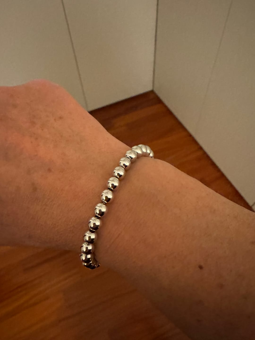 Customer photo review of Bracciale a Palline 6 mm – Oro Giallo, Oro Bianco o Oro Rosa