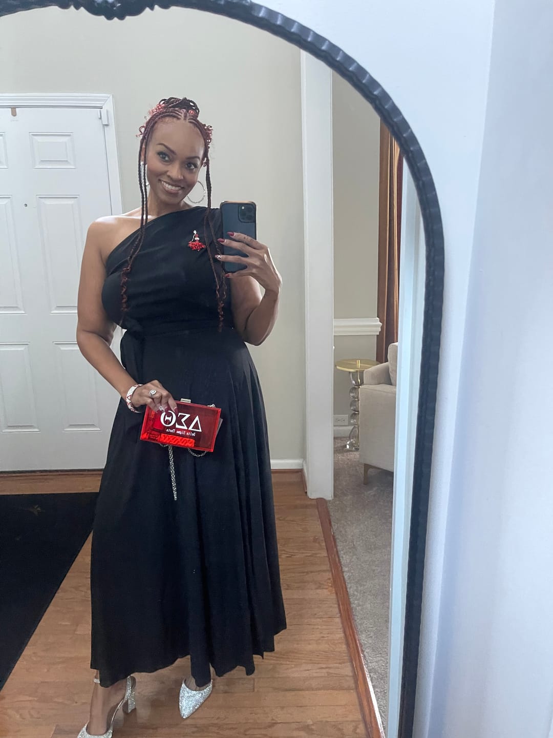 Customer photo review of Delta Sigma Theta Stadium Clutch bag