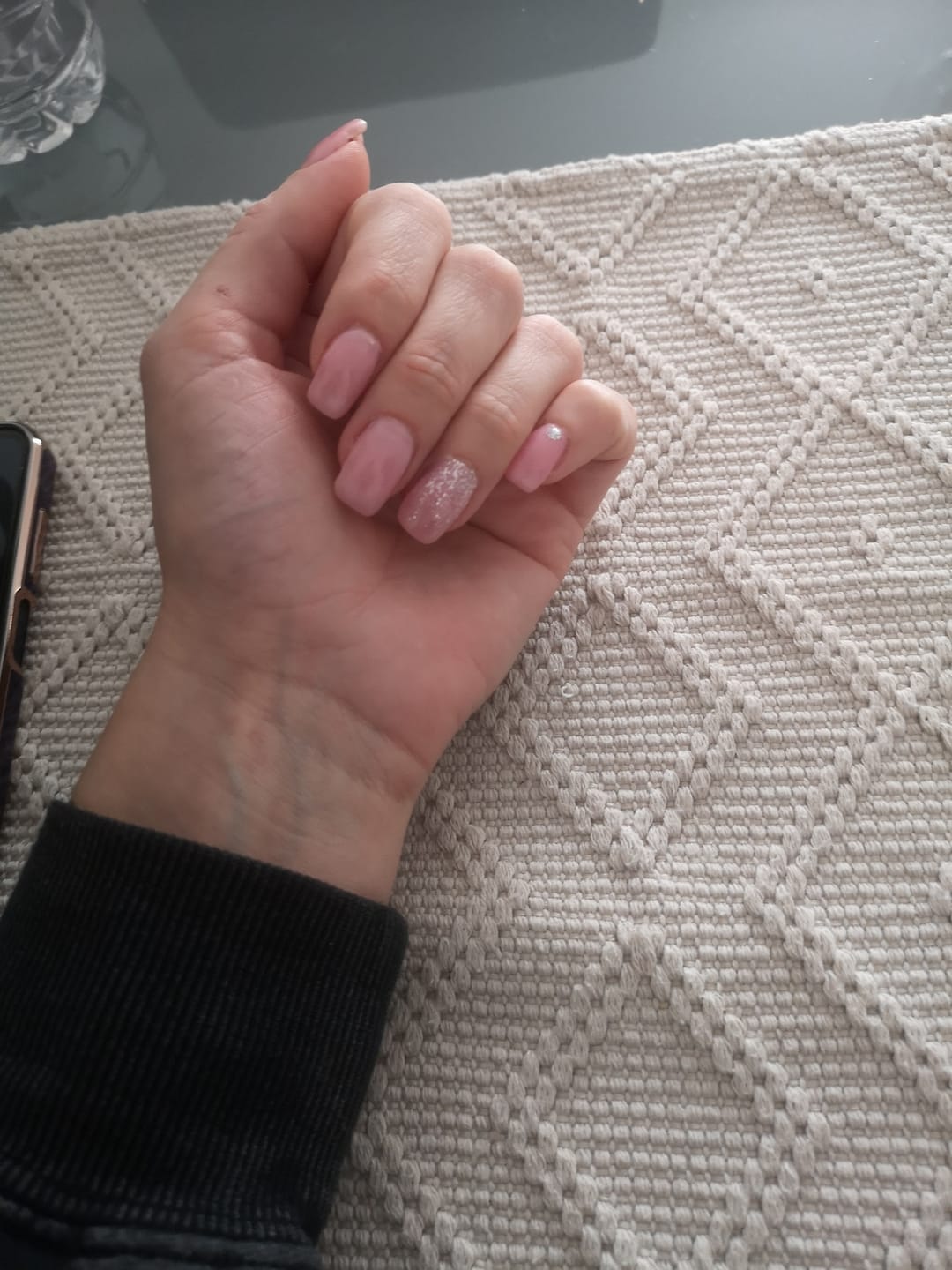 Customer photo review of Semilac 292 Silver Shimmer UV Gel Polish