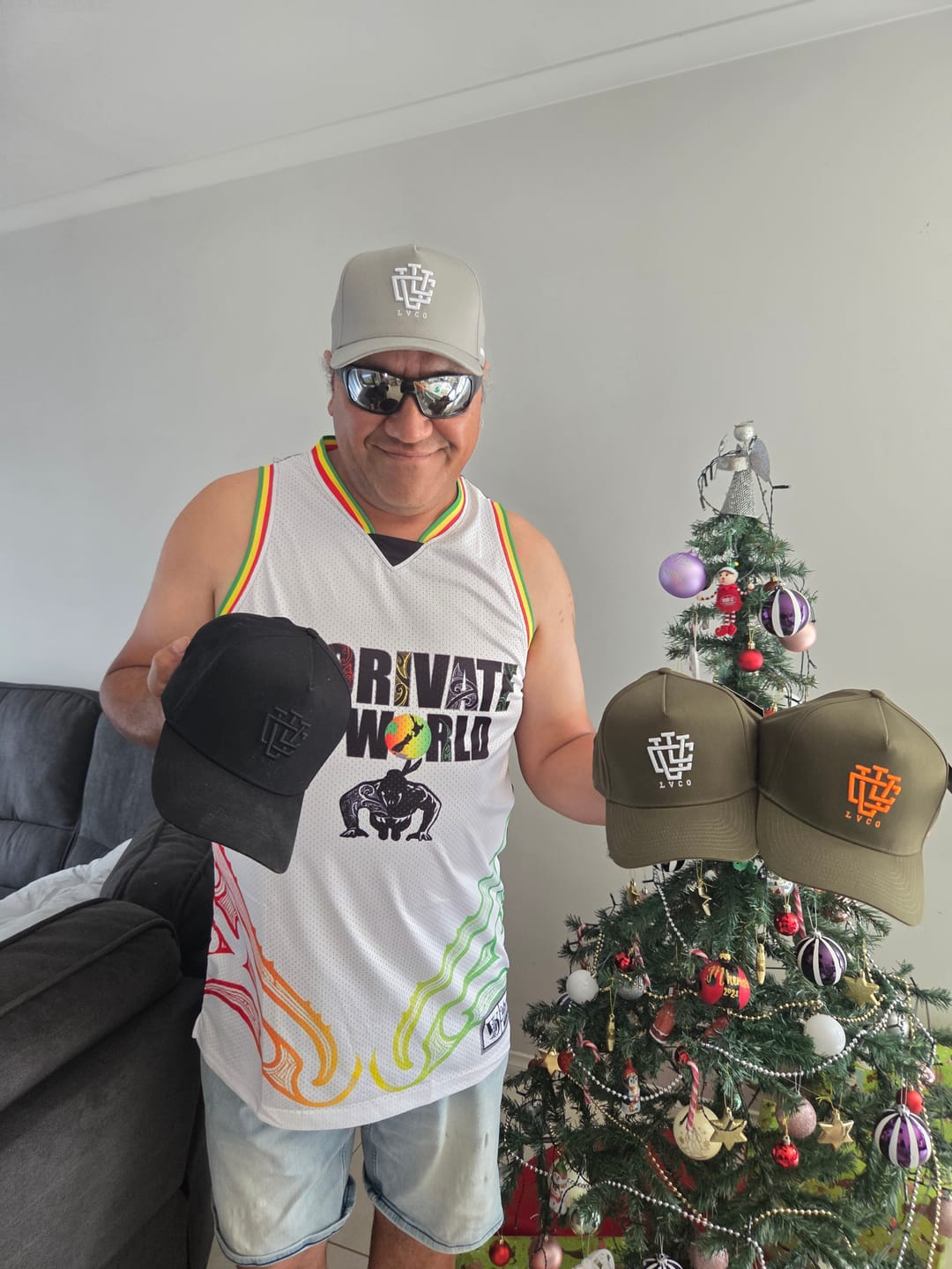 Customer photo review of LVCO "Khaki White" A-Frame Snapback