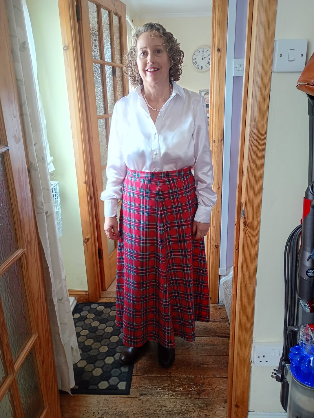 Customer photo review of Red Tartan Brushed Cotton Fabric