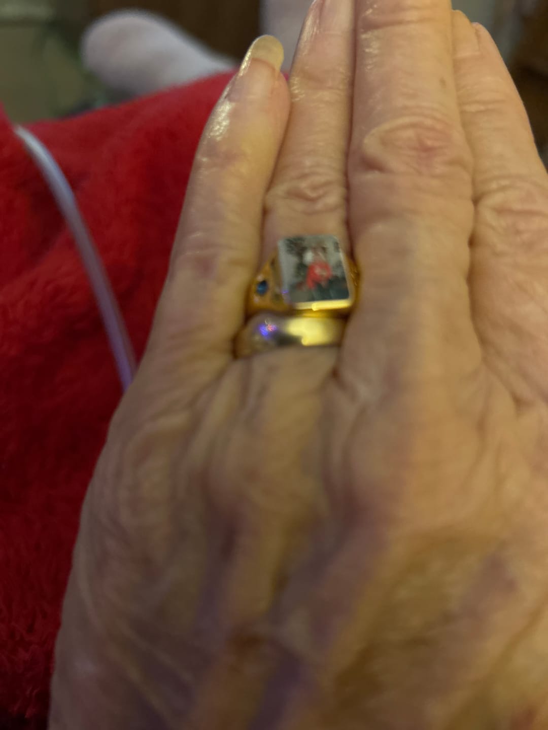 Customer photo review of Personalized Photo Birthstone Custom Ring