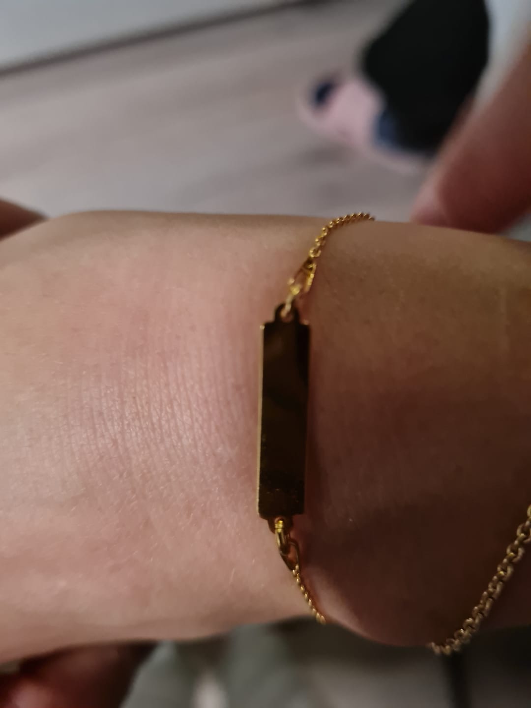 Customer photo review of Armband mit Gravur länglich